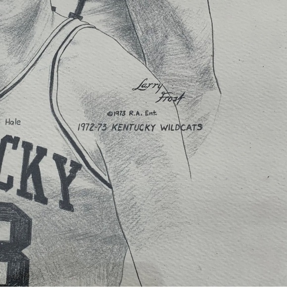 Vintage 1972 1973 Kentucky Wildcats Basketball Print Larry Frost Joe B. Hall - Picture 7 of 9